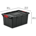 thumbnail image 3 of Sterilite Bac Industriel Robuste et Durable de 15 Gallons avec Loquets Rouges, Lot de 18, 3 of 10