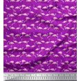 thumbnail image 1 of Soimoi Poly Georgette Fabric Flamingo Bird Print Sewing Fabric Yard 42 Inch Wide, 1 of 3