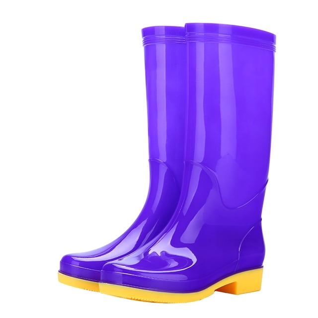 Agiferg Adult High-top Non-slip And Waterproof Rain Boots With Velvet And Wear-resistant