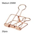 thumbnail image 3 of pitrice 20 Pieces Metal Paper Clip Electroplated Solid Color Replacement Home School Examination Papers Clips Accessories Rose Gold 25mm, 3 of 9