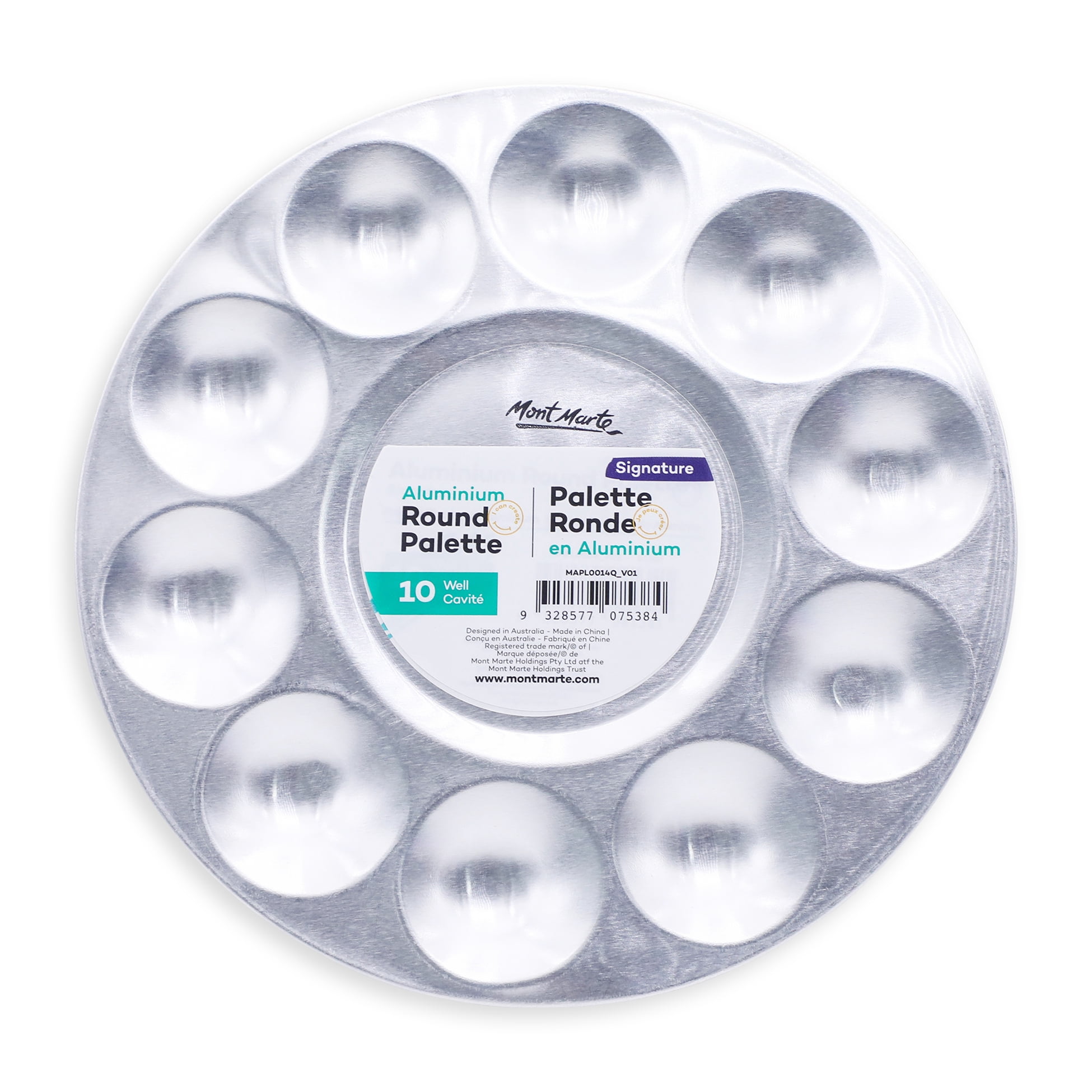 MONT MARTE Aluminium Round Palette - 10 Wells