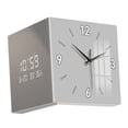 thumbnail image 3 of jifeng Corner Clock Angle Corner Clock Outdoor Wall Clock for Bedroom Kitchen Patio Gray, 3 of 9