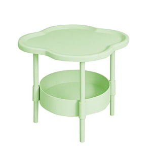 SIYTUAU Mini Bedside Table For Small Spaces Compact Nightstand Easy Assembly Apartment Furniture Green Side Table For Living Room Bedroom Plastic Small Table Green
