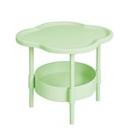 SIYTUAU Mini Table de chevet pour les petits espaces Compact Table de nuit Easy Assemblage Appartement Meubles Vert Table de côté pour salon Chambre en plastique Petite table en vert
