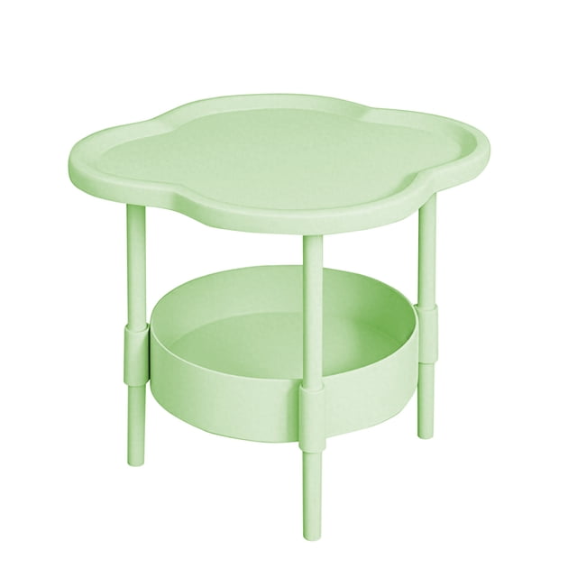 SIYTUAU Mini Table de chevet pour les petits espaces Compact Table de nuit Easy Assemblage Appartement Meubles Vert Table de côté pour salon Chambre en plastique Petite table en vert