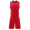 thumbnail image 1 of WEIYLL Ensembles pour Filles Soccer Soccer Entraînement Équipe 2 Pcs Survêtement Sport Entraînement Mise en Forme Rouge Rentrée des Classes Tenues d'Automne Taille 5-6 Ans, 1 of 4