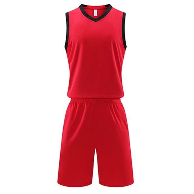 WEIYLL Ensembles pour Filles Soccer Soccer Entraînement Équipe 2 Pcs Survêtement Sport Entraînement Mise en Forme Rouge Rentrée des Classes Tenues d'Automne Taille 5-6 Ans