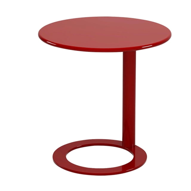 Siruishop Small End Table Sofa Bedside Coffee Table Multifunction with Base Modern for Dorm Sofa Couch Chair Patio Bathroom Home Office Red
