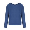 thumbnail image 3 of Fall Sweaters for Women V Neck Long Sleeve Solid Color Ribbed Pullover Sweaters Casual Loose Comfy Shirts Tunic Tops, 3 of 5
