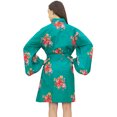 thumbnail image 1 of Bimba Robe Kimono Jaune à Manches Longues pour Femme avec Ceinture, Cache-Maillot de Mariée Enveloppant - 8, 1 of 4