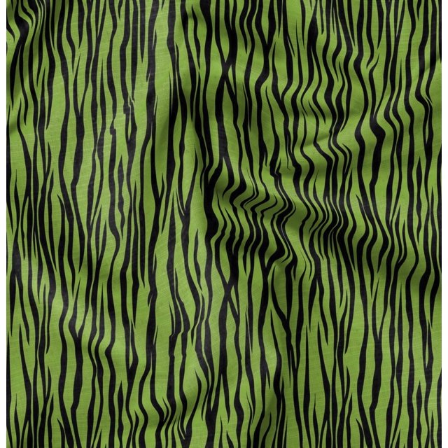 Soimoi Green Rayon Fabric Wild Animal Skin Printed Fabric 1 Yard 56 Inch Wide