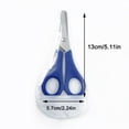 thumbnail image 2 of A Kids Ruler Scissors Safety Blades With Measurement Marks Crafting School Supplies Office Tool Pvc Protective Case 0.06Lb, 2 of 2