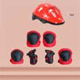 thumbnail image 2 of Protector 7Pcs Kids Skateboard  Kit PVC Helmet Knee Elbow Wrist Pad for Skating Cycling, 2 of 3