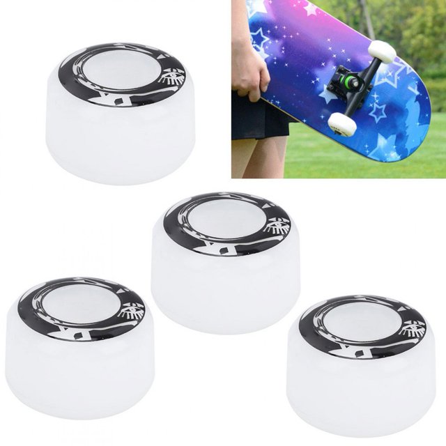 Roues de Planche à Roulettes, Ensemble de 4 Pcs en PU à Haute Élasticité, Roues de Planche à Roulettes en Forme de Poisson, Accessoires de Remplacement