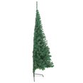 thumbnail image 3 of vidaXL Artificial Half Christmas Tree with Stand Green 180 cm PVC, 3 of 5