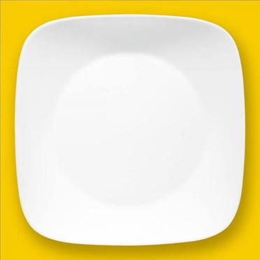 Corelle Pure White 10.5" Square Glass Dinner Plate