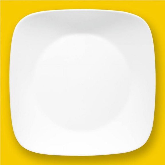 Corelle Pure White 10.5" Square Glass Dinner Plate
