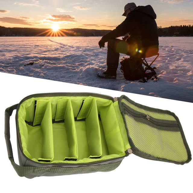 Sac de Pêche Moulinet de Pêche Sac de Rangement pour Appâts de Pêche en Plein Air Étui