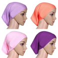 thumbnail image 3 of Headscarf Cap Delicate Adjustable Mercerized Cotton Solid Color Head Wrap for Daily Wear, 3 of 10