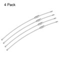 thumbnail image 2 of Uxcell 150mm Length Coated Stainless Steel Keyring Loop Cable Silver 4 Count, 2 of 6