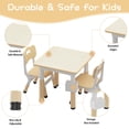 thumbnail image 4 of Kids Table and 4 Chairs Set, Height Adjustable Toddler Table and Chair Set, Graffiti Desktop, Children Multi-Activity Table for Classroom/Daycare/Home, 4 of 8