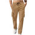 thumbnail image 2 of AherBiu Sweatpants For Men Fleece Lined Drawstring Elastic Waisted Straight Leg Pants With Pockets Casual Gym Workout Trousers, 2 of 7