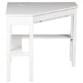 thumbnail image 3 of SEI Furniture Alexander Corner Computer Desk in White, 3 of 5