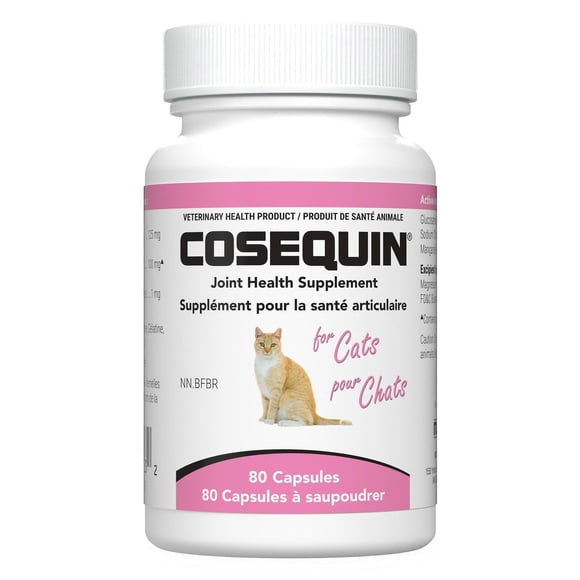 Cosequin pour Chats Supplément de Santé des Articulations, 80 Capsules à Saupoudrer, Lot de 2