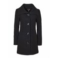 thumbnail image 4 of Sportoli Womens Mid-Length Single Breasted Wool Look Dress Coat with Pockets - Black (X-Large), 4 of 7