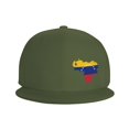 thumbnail image 3 of DouZhe Flat Brim Cap Snapback Hat, Venezuela Map Flag Prints Adjustable Green Adult Baseball Cap, 3 of 6