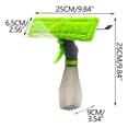 thumbnail image 3 of 3-in-1 Window Cleaner Kit with Spray Bottle, Squeegee Wiper, and Microfiber Cloth Pad - 25cm Length, 220g, Green/White - Multi-Function Glass Cleaning Tool for Home and Office, 3 of 9