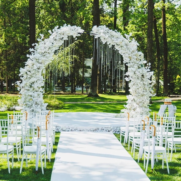 Yiwa Garden Arch Trellis for Climbing Plants, 9.8 Ft x 7.2 Ft Metal Wedding Arbor, Heavy Duty Outdoor Arch for Yard, Patio, Party, Vines, Roses and Garden Decor