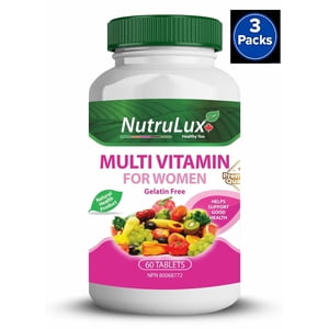 Multivitamin For Women ( 60 mg Vitamin C ) Halal Gelatin Free Tablets(Pack of 3)