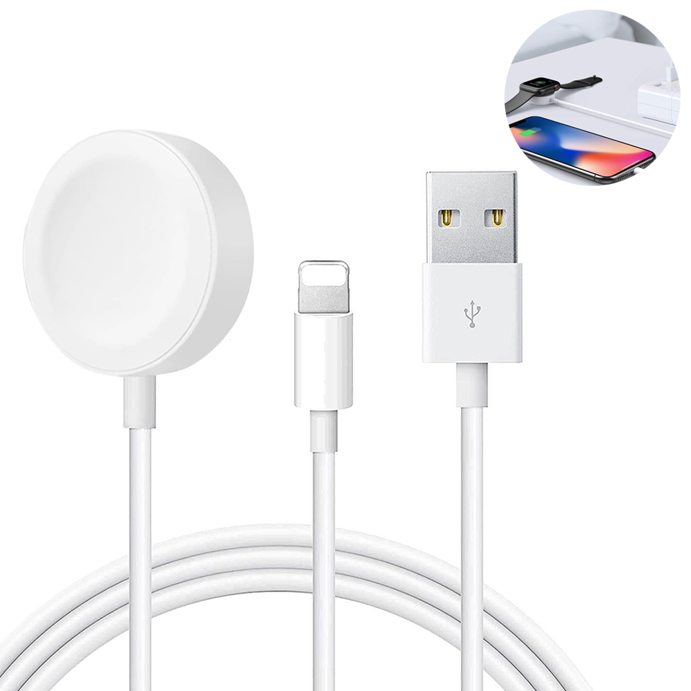 Wireless Charging Cable for Compatible with Charger Magnetic Charging Cable to USB Cable, Fast and Safe Charging Temperature Protection Charging Cable