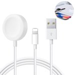 Wireless Charging Cable for Compatible with Charger Magnetic Charging Cable to USB Cable, Fast and Safe Charging Temperature Protection Charging Cable