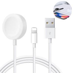 Wireless Charging Cable for Compatible with Charger Magnetic Charging Cable to USB Cable, Fast and Safe Charging Temperature Protection Charging Cable