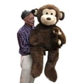 thumbnail image 1 of 5 Foot Giant Stuffed Monkey 56 Inches Soft 142 cm Big Plush Huge Cuddly Stuffed Animal, 1 of 1