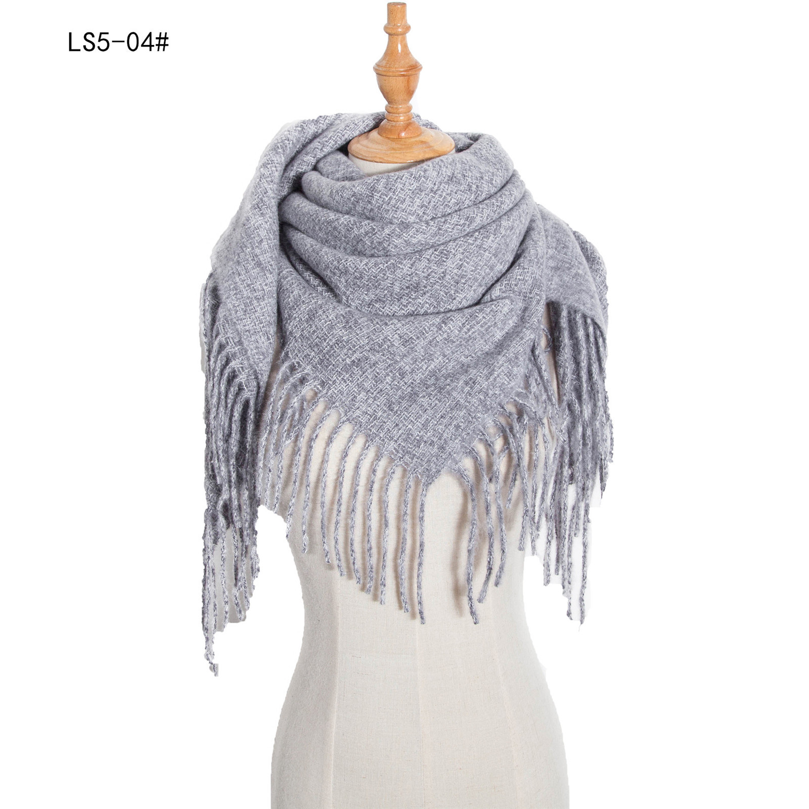 Dvkptbk Foulards pour Femmes Mode Hiver Femmes Foulard Colorée Décontractée Foulard à Franges Châle Vêtements en Liquidation