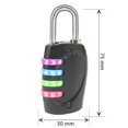 thumbnail image 2 of fastboy Office 4-digit Combination Lock Camping Business Trip Suitcase Luggage Locker Gate Door Resettable Padlock Security Accessories Blue, 2 of 9