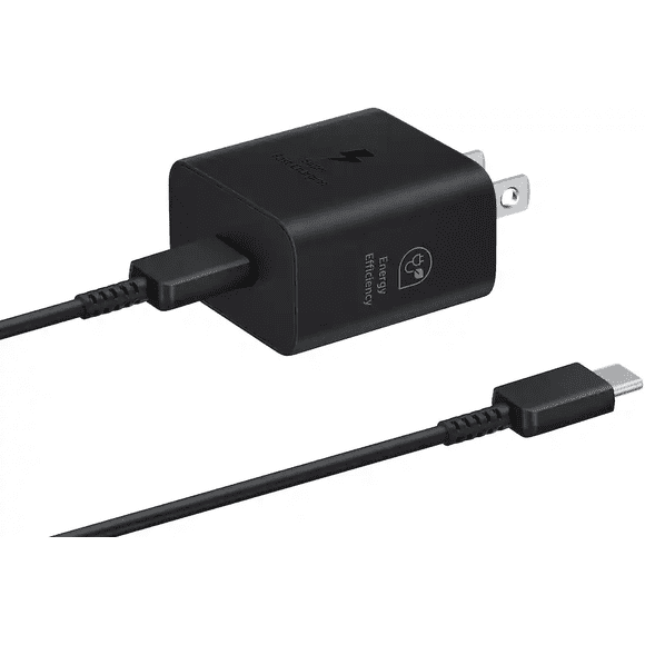 Refurbished Samsung EP-T2510XBEGUS 25W Super Fast Charging Wall Charger with USB-C Cable - Black
