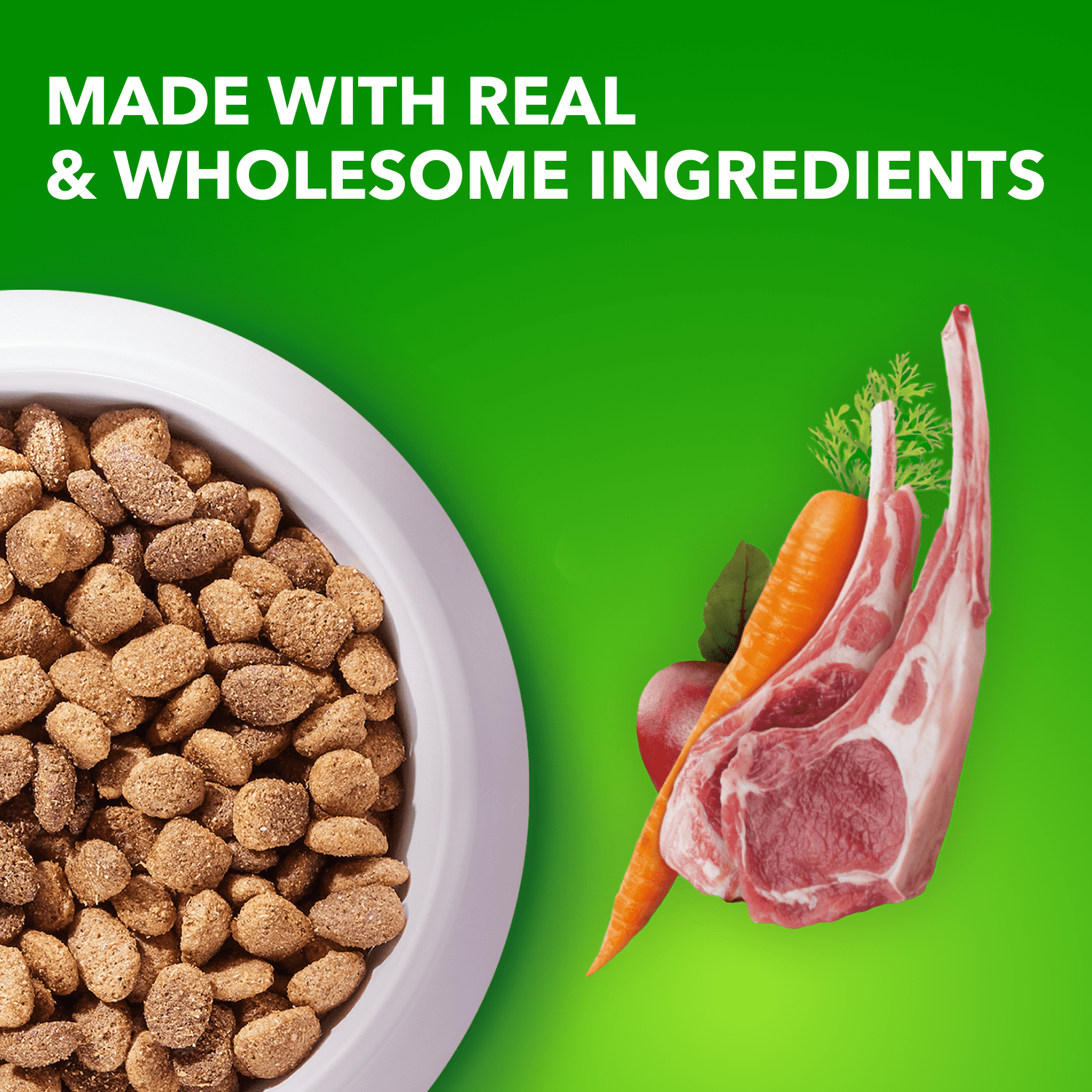 Iams Mini Bouchées Nourriture Sèche pour Chien Adulte Recette à l'Agneau et au Riz 1.5kg
