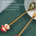 thumbnail image 3 of And 4Pcs Christmas Spoons And Forks Set Stainless Steel Cartoon Funny Mini Tableware Flatware Christmas Cutlery Set For Home Travel, 3 of 8