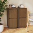 thumbnail image 1 of vidaXL Buffets 2 pcs Brun Miel 31.5x34x75 cm Pin Massif, 1 of 5