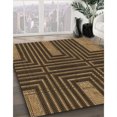 thumbnail image 3 of Ahgly Company Tapis Rectangulaire d'Intérieur Lavable en Machine Transitionnel Brun Clair, 5 Pieds x 7 Pieds, 3 of 7