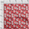 thumbnail image 2 of oneOone Velours Rouge Tissu Feuilles et Trèfle Matériel de Couture Tissu Imprimé au Mètre 58 Pouces de Large, 2 of 5