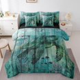 thumbnail image 1 of YST Aqua Sea Turtle 7-Piece Comforter Set, Marine Ocean Theme, Full Size, 1 of 4