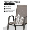 thumbnail image 2 of GloryStar Patio Chairs Set of 4, Stackable & Lightweight Outdoor Patio Chairs Set with All-Weather Breathable Teslin Material for Backyard, Lawn, Garden, Poolside(Only 4 Chairs), 2 of 7