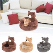 Sentmoon Dog Beds Medium Sized Dog Calming Dog Bed Detachable Washable Cuddly Bear Pet Bed Warm and Comfortable Dog Bed Cats Bed Deep Sleep Warm Pet Bed Mat