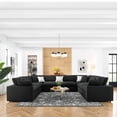thumbnail image 1 of Modway Commix 8-Piece Down Filled Overstuffed Sectional Sofa in Black, 1 of 10