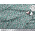 thumbnail image 2 of Soimoi Poly Georgette Fabric Leaves & Floral Block Print Fabric by Yard 52 Inch Wide, 2 of 3